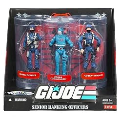 G.I. Joe Exclusive Senior Ranking Officers Action Figure 3-Pack Cobra Officer, Cobra Commander & Cobra Trooper