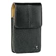 Vertical Black Leather Horizontal Pouch Case with Swivel Belt Clip and Magnetic Flap Closure for HTC HD2 Evo 4G Samsung i500 Fascinate i897 Captivate T959 Vibrant D700 Epic 4G Sony X10 Xperia Motorola Droid X MB810