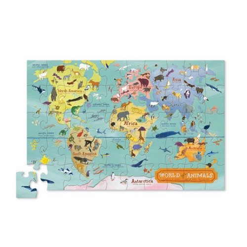 516JthumjEL Crocodile Creek World Animals Map Floor Puzzle