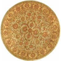 Safavieh Heritage HG811A Green 8' Round Handmade Wool Area Rug