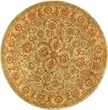 Safavieh Heritage HG811A Green 8' Round Handmade Wool Area Rug