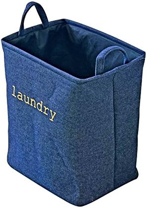 Two Handles and Waterproof PE Coating Portable Configurations 16-Inch Foldable Hamper Storage Laundry Basket