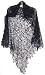 Russian Lace Knitted Shawl BLACK (#2114)