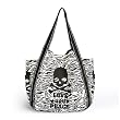 ILEA - [Love and Peace] 100% Cotton Eco Canvas Shoulder Tote Bag / Shopper Bag / Multiple Pockets