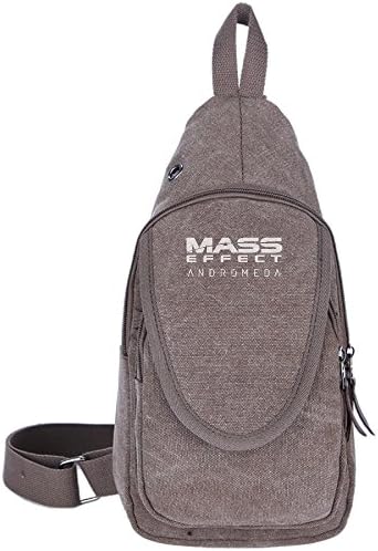Westgn Mass Effect Andromeda Cool Outdoor Sports Casual Canvas Unbalance Backpack Crossbody Sling Bag Shoulder Bag Chest Bag