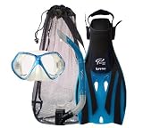 Oceanic Ocean Pro Bat Mask, Oasis Snorkel, Heron Fins & Bag