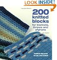 200 knitted blocks for blankets, throws and afghans