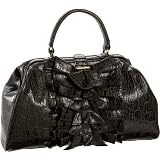 Jessica Simpson Runway Flamenco Framed Satchel,Black,one size