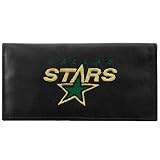 NHL Dallas Stars Black Leather Embroidered Checkbook Cover
