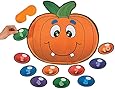 Silly Pin the Nose on the Pumpkin Game. 18" Pumpkin, 10 Noses and 1 Cardboard