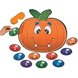 Silly Pin the Nose on the Pumpkin Game. 18" Pumpkin, 10 Noses and 1 Cardboard