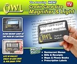 The Owl Optical Wallet Light Credit Card Sized Magnifying Glass with Built in Light.