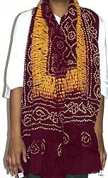 Wrap Scarf Cotton Tie and Dye 88 x 40 inches