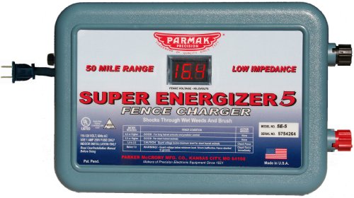 Parmak Super Energizer 5 Low Impedance 110/120 Volt 50 Mile Range Electric Fence Controller SE5