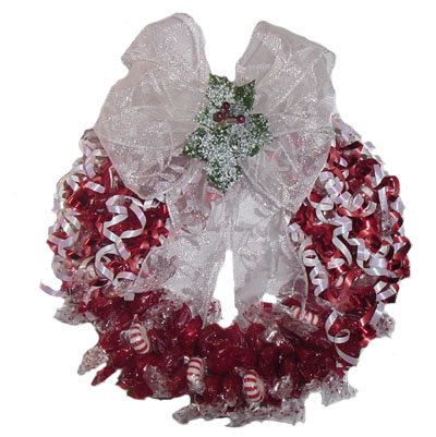 Cinnamon & Peppermint Twist Candy Wreath by Christmas Wreath
