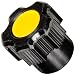 DimcoGray Black Phenolic Fluted Torque Knob Female, Brass Insert: 3/8-16" Thread x 1/2" Depth, 1" Diameter x.9 Height x .750 Hub Dia x .438 Hub Length (Pack of 10)