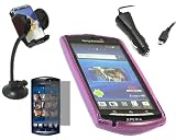 iTALKonline CAR DRIVE Pack PURPLE Soft ProGel Hydro Case/Cover/Skin, LCD Screen/Scratch Protector, 12/24v In Car Charger, In Car Suction Windscreen Holder For Sony Ericsson MT15 Neo Halon Xperia iTALKonline CAR DRIVE Pack PURPLE Soft ProGel Hydro Case/Cover/Skin, LCD Screen/Scratch Protector, 12/24v In Car Charger, In Car Suction Windscreen Holder For Sony Ericsson MT15 Neo Halon Xperia