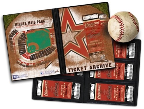 Houston Astros Ticket Album, Holds 96 Tickets