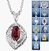 Avon Sterling Silver Birthstone Necklace July - Ruby