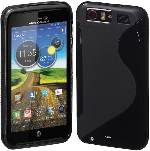 Cimo S-Line Back Case Flexible TPU Cover for Motorola Atrix HD - Black