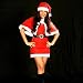 Sexy X-mas Outfit Weihnachtskost&uuml;m mit Cape 4teilig 75