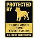 PROTECTED BY  ENGLISH MASTIFF HOME SECURITY SYSTEM  PARKING SIGN DOG