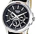 Casio Men's Core BEM307L-1AV Black Leather Quartz Watch with Black Dial
