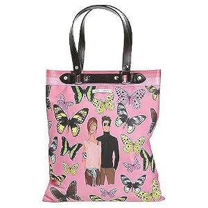 Miquelrius Jordi Labanda Butterflies Large Tote with Leather Handles