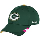 Reebok Green Bay Packers Breast Cancer Awareness Coaches Structured Adjustable Hat Adjustable