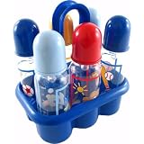 6-Pack Printed Bottles with Organizer (Silicone... by Luvable Friends