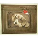 Beautiful Pet Lovers Picture Frame ~Antique Umber