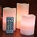 Candle Choice Vanilla Scented Real Wax Color Changing LED Flameless Candles with Remote & Timer, Set of 3
