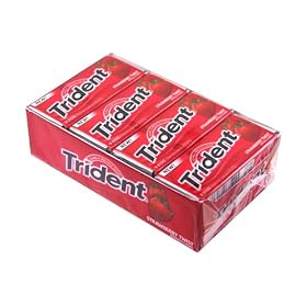 Trident Strawberry Twist Sugarfree Gum (Pack of 12) by Trident