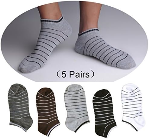 HQSocks Mens No Show Socks Best Cotton No Show Socks For Men (5 Pair)