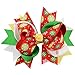 Mookiraer® Christmas Cute Baby's and Girl's Grosgrain Hair Bows Hair Clips Barrettes 6 Pack (SD565)