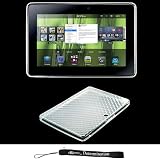Clear - Smooth Durable Protective TPU Silicone Gel Skin Cover Case with Full Diamond Texture Design for BlackBerry PlayBook 4G Tablet