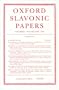 Oxford Slavonic Papers: New Series Volume XXXI (1998)