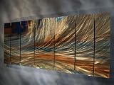 Abstract painting on metal wall art by artist Ash Carl