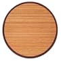 7' Round Villager Natural Environmentally Friendly Bamboo Rug