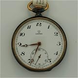 Vintage Antique watch: Omega GUN Steel Vintage Pocket Watch, 1920's by Swiss