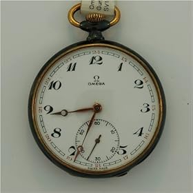 Click here to buy Vintage Antique watch: Omega GUN Steel Vintage Pocket Watch, 1920's by Swiss.