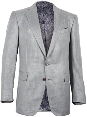Zilli Men's Grey Wool &amp; Silk Dress Jacket, sizes 50 (M), 54 (XL) (50 (M))