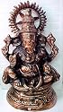 22 Inch Metal Sitting Lord Ganesh Statue Hindu Ganesha