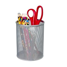 Mesh Pencil Cup- Silver