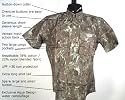 Aqua Design 30+ UPF UV Protection Technical Fly Fishing Shirt - Tournament Camouflage Flats Short Sleeve Shirt, Sand Camo Color