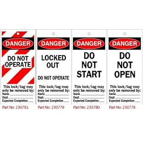 Ideal 44-848 Economy Vinyl Lockout Tags