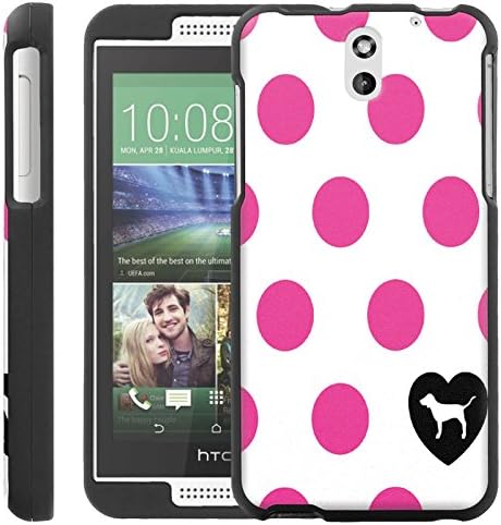 Poka Dot Pink [GUARD SERIES] Slim Snap On Cover Protective [2PCS] Slim Hard Shell for HTC Desire 610