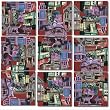B Dazzle Victorian Homes Scramble Squares 9 Piece Puzzle