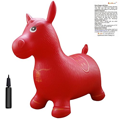 Red-Horse-Hopper-Pump-Included-Inflatable-Jumping-Horse-Space-Hopper-Ride-on-Bouncy-Animal