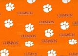 Clemson Tigers White Bed Sheet Set NCAA